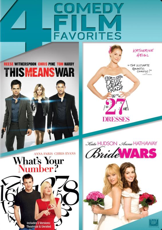 This Means War/27 Dresses/What's Your Number?/Bride Wars [4 Discs] [DVD]