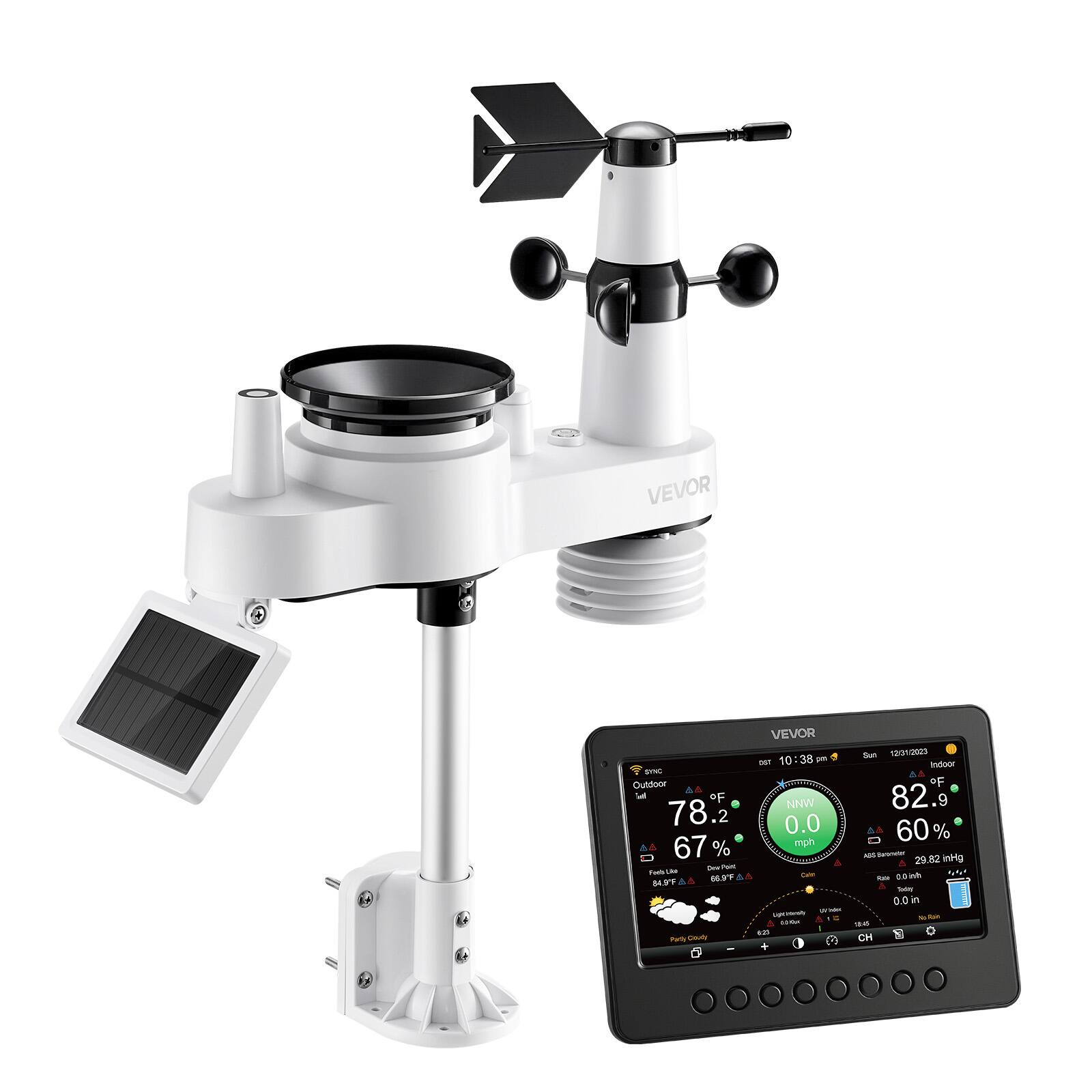 VEVOR - Outdoor - 78.2°F - 67% - 84.99 - VEVOR - 10:38 pm - NNW 0.0 mph - 82.9°F - 60% - 29.82 inHg - 0.0 in - CH
