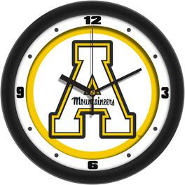 MpDirect - Appalachian State Mountaineers 11.5'' Suntime Premium Glass Face Traditional Logo Wall Clock - Multicolor