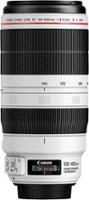 Canon - EF100-400mm F4.5-5.6L IS II USM Telephoto Zoom Lens for EOS DSLR Cameras - White - Front_Zoom