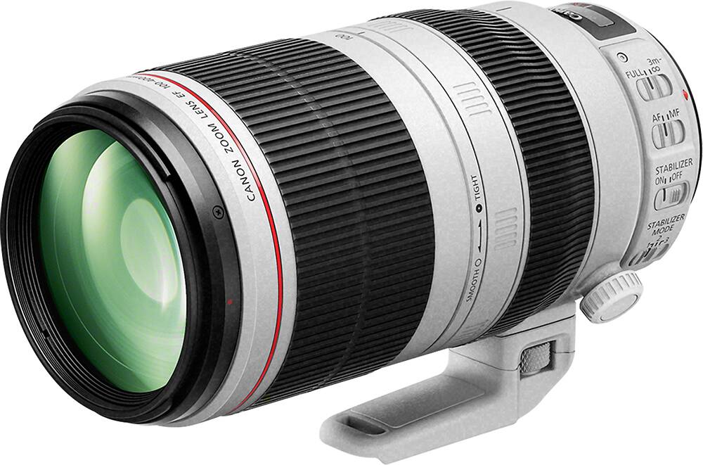 Alt View 1. Canon - EF100-400mm F4.5-5.6L IS II USM Telephoto Zoom Lens for EOS DSLR Cameras - White.