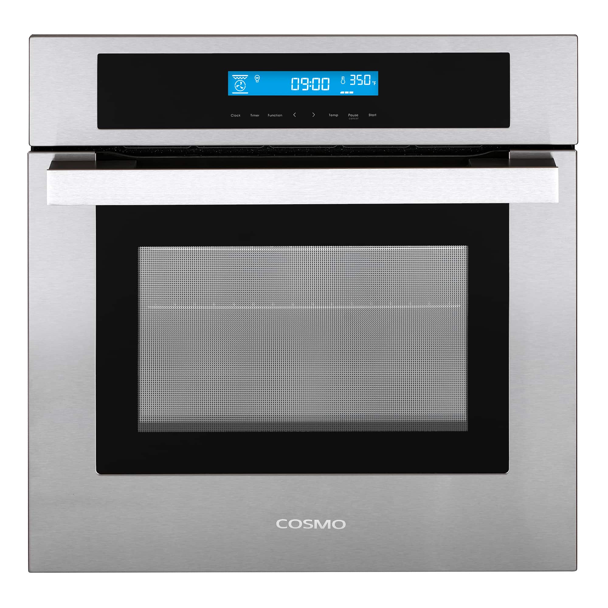 COSMO - C106SIX-PT 24 in. Lumin Collection 2.5 cu. ft. Electric Wall Oven, 8 Functions and True European Convection - Stainless Steel