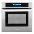 COSMO - C106SIX-PT 24 in. Lumin Collection 2.9 cu. ft. Electric Wall Oven, 8 Functions and True European Convection - Stainless Steel