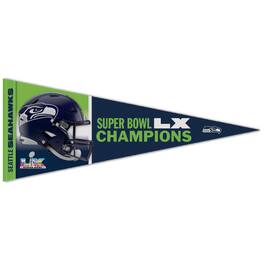 WinCraft - Seattle Seahawks Super Bowl LX Champions 12" x 30" Premium Pennant - Multicolor
