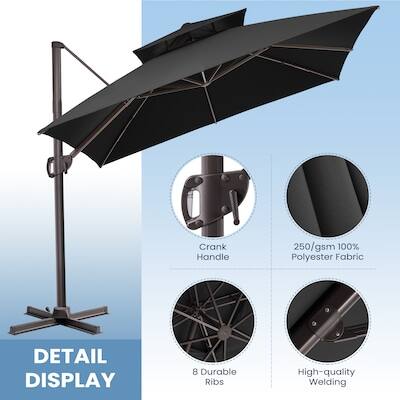 Crank Handle  
250 gsm 100% Polyester Fabric  
DETAIL DISPLAY  
8 Durable Ribs  
High-quality Welding
