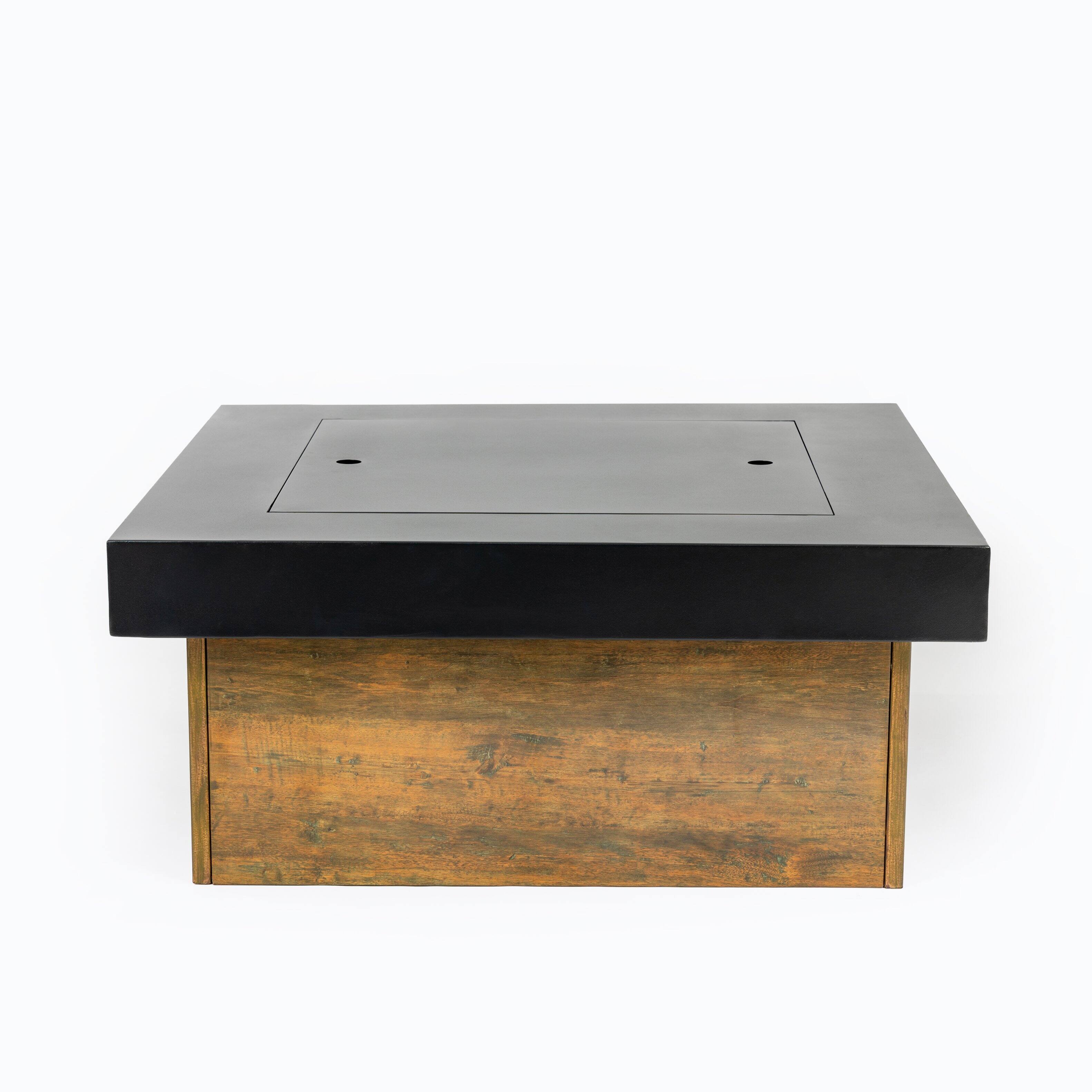 Alt View 5. TinyHomie - 36 inch Iron Fire Pit Table Wood Burning Stove.