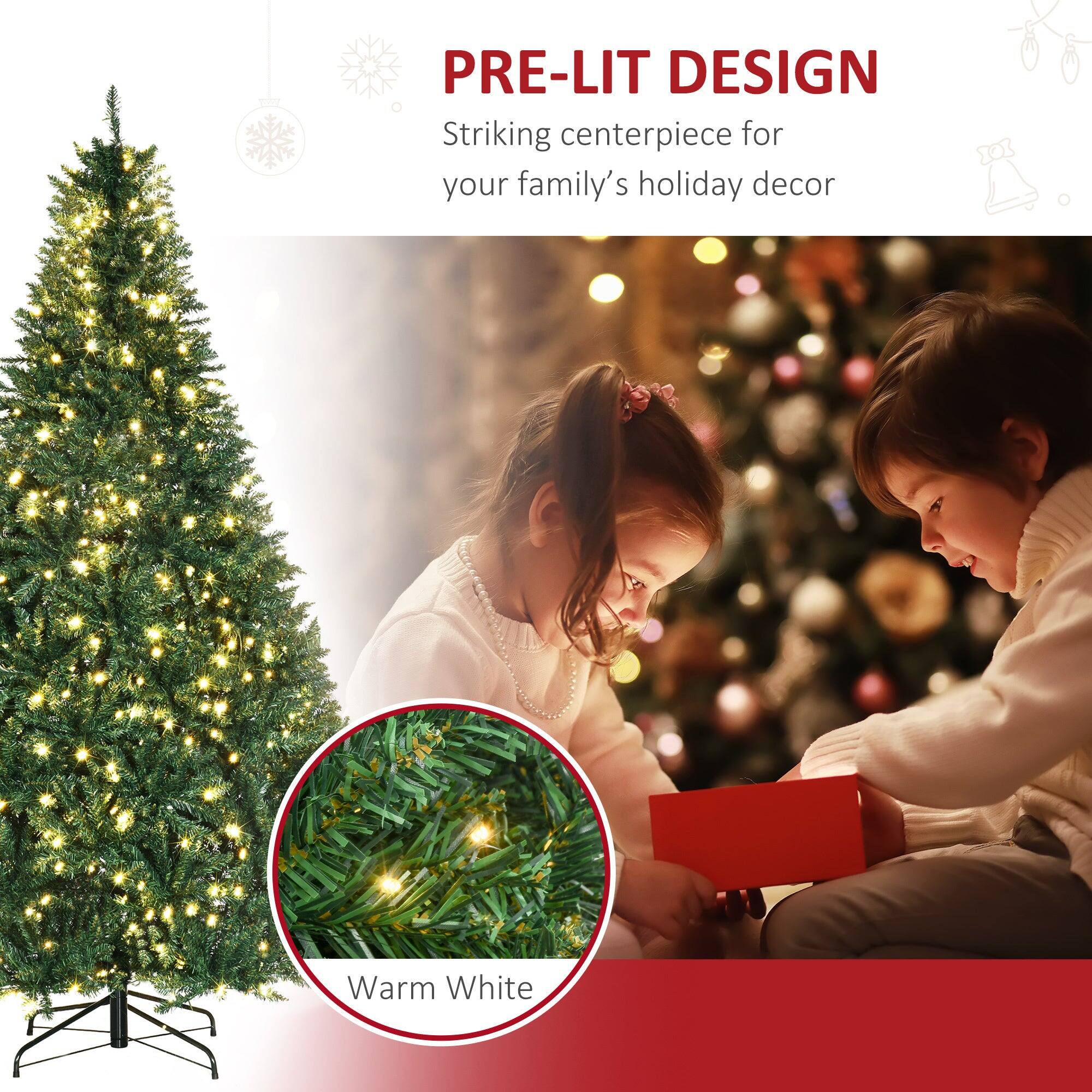 PRE-LIT DESIGN  
Striking centerpiece for your family's holiday decor  

Warm White