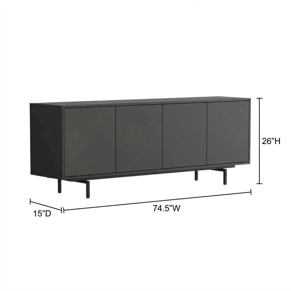 26"H 15"D 74.5"W
