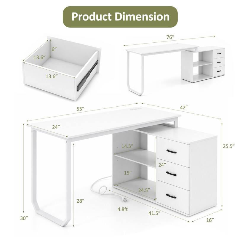Product Dimension: 76" x 13.6" x 6" x 13.6" x 55" x 42" x 24" x 14.5" x 25.5" x 15" x 24" x 24.5" x 28" x 30" x 4.8ft x 41.5" x 16"