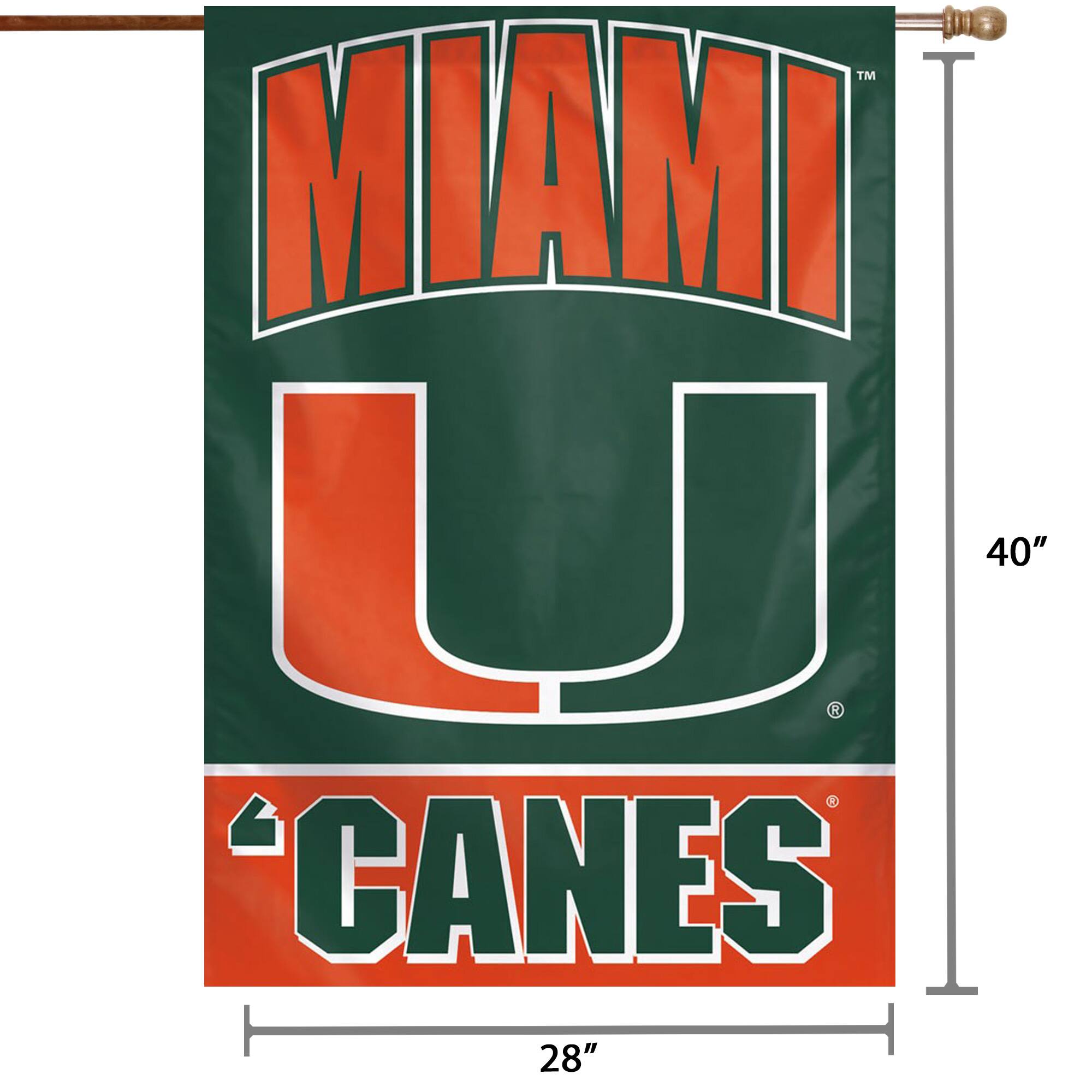 MIAMI  
CANES  

40"  
28"
