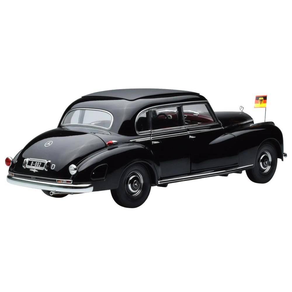 Alt View 1. Norev - 1955 Mercedes-Benz 300 Black "German Chancellor Konrad Adenauer" 1/18 Diecast Model Car by Norev - Black.