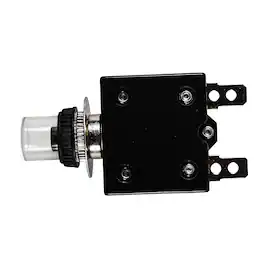 HQRP - Thermal Circuit Breaker Switch 25 A Push-Button Reset, UL Listed, 125/250 VAC, 32 VDC, Waterproof Cover - Black