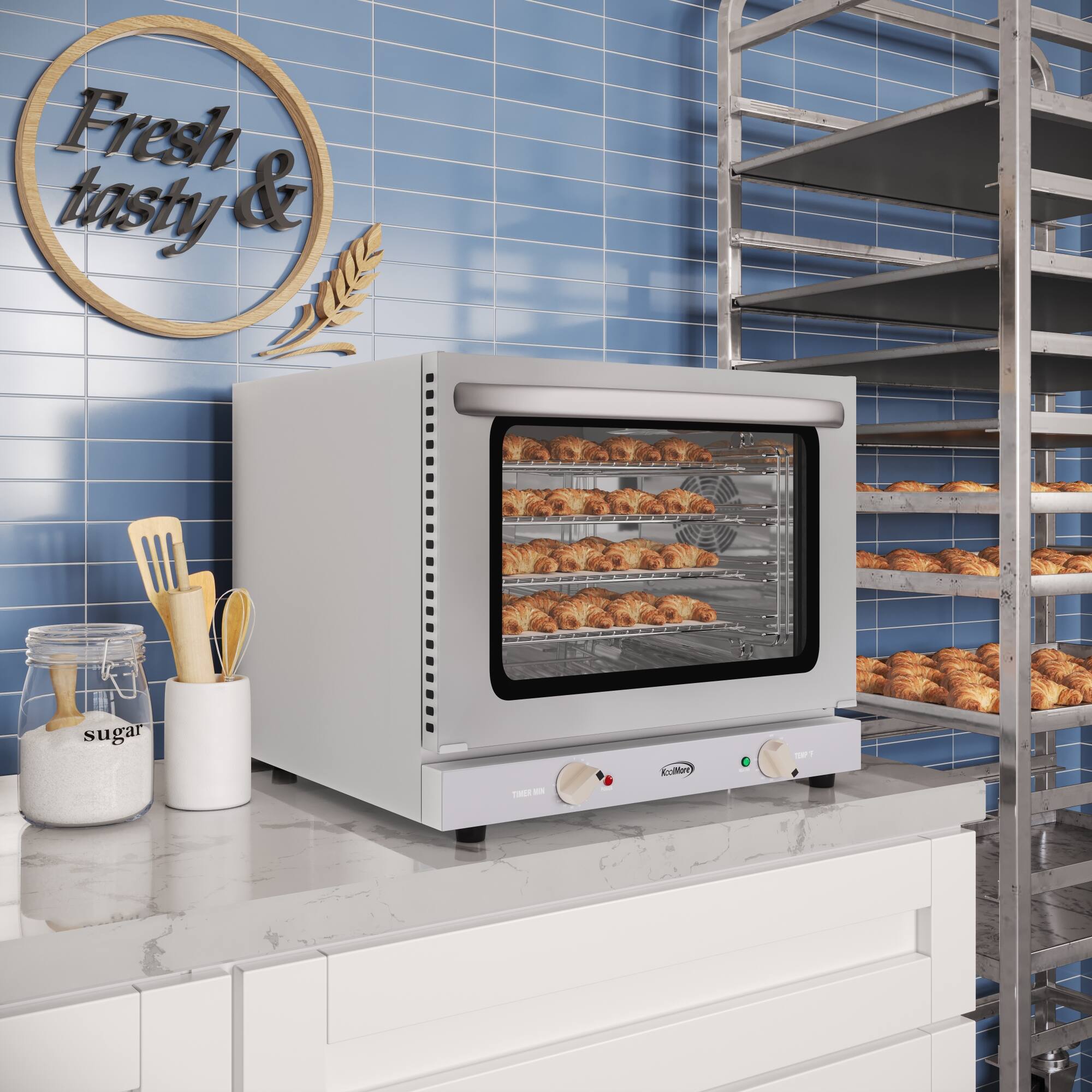 Koolmore 23 in. Countertop Convection Oven for Half Size