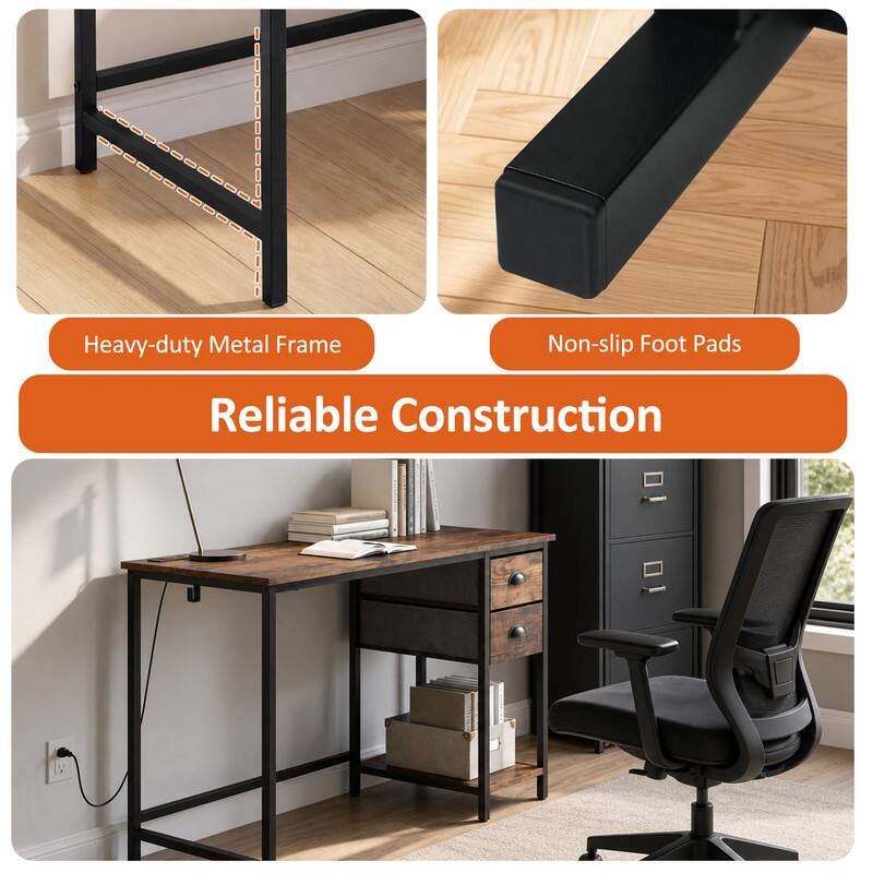 Heavy-duty Metal Frame  
Non-slip Foot Pads  
Reliable Construction