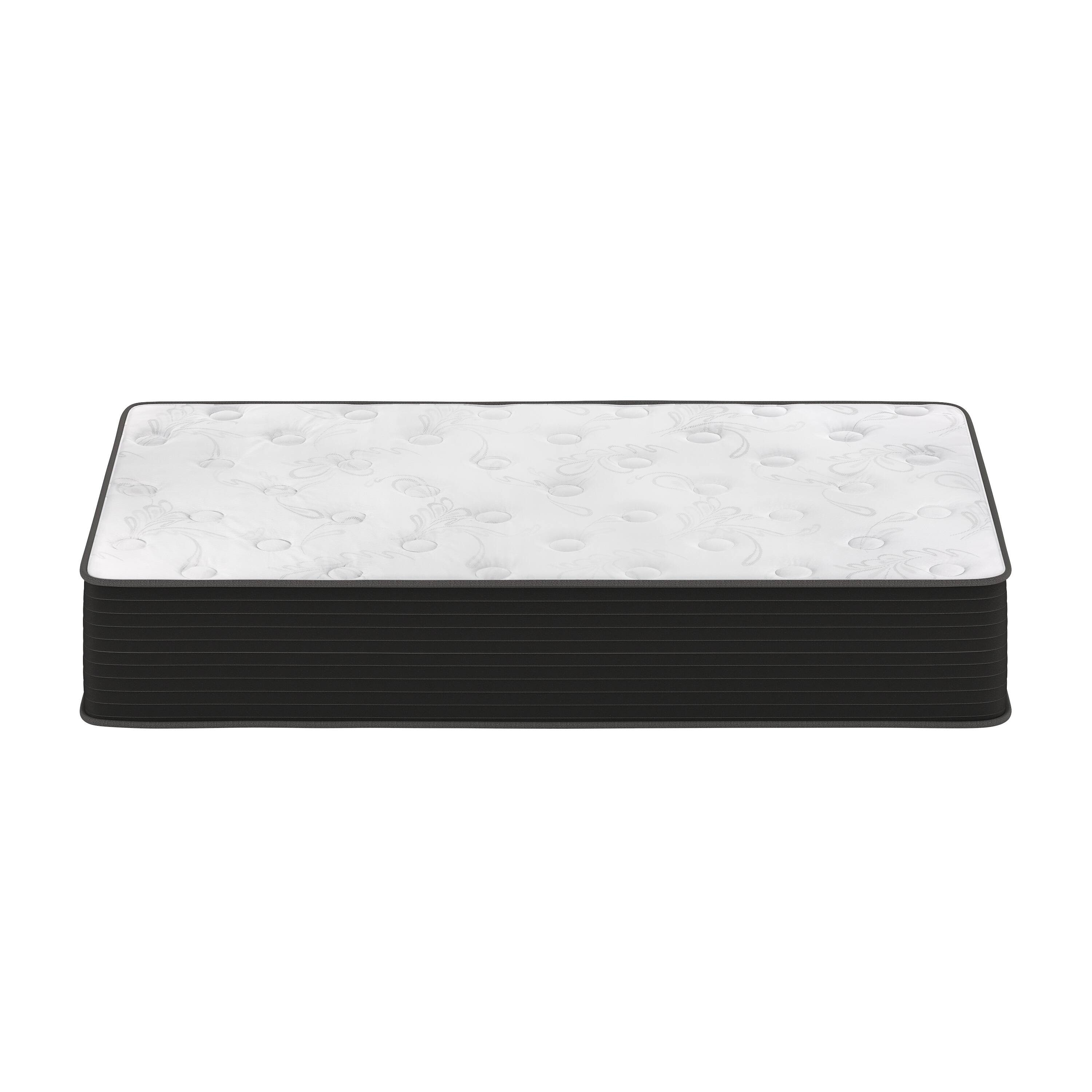 Alt View 10. Emma + Oliver - 12" Hybrid Pocket Spring with Cooling Foam Layer Mattress in a Box - White/Black.