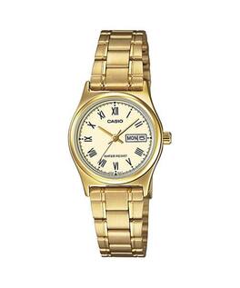 Casio - Women’s Stainless Steel Watch with Champagne Dial - LTP-V006G-9BUDF - Gold