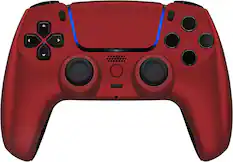 Front. Custom Controllerzz - Custom Wireless Controller for PS5 - Red.