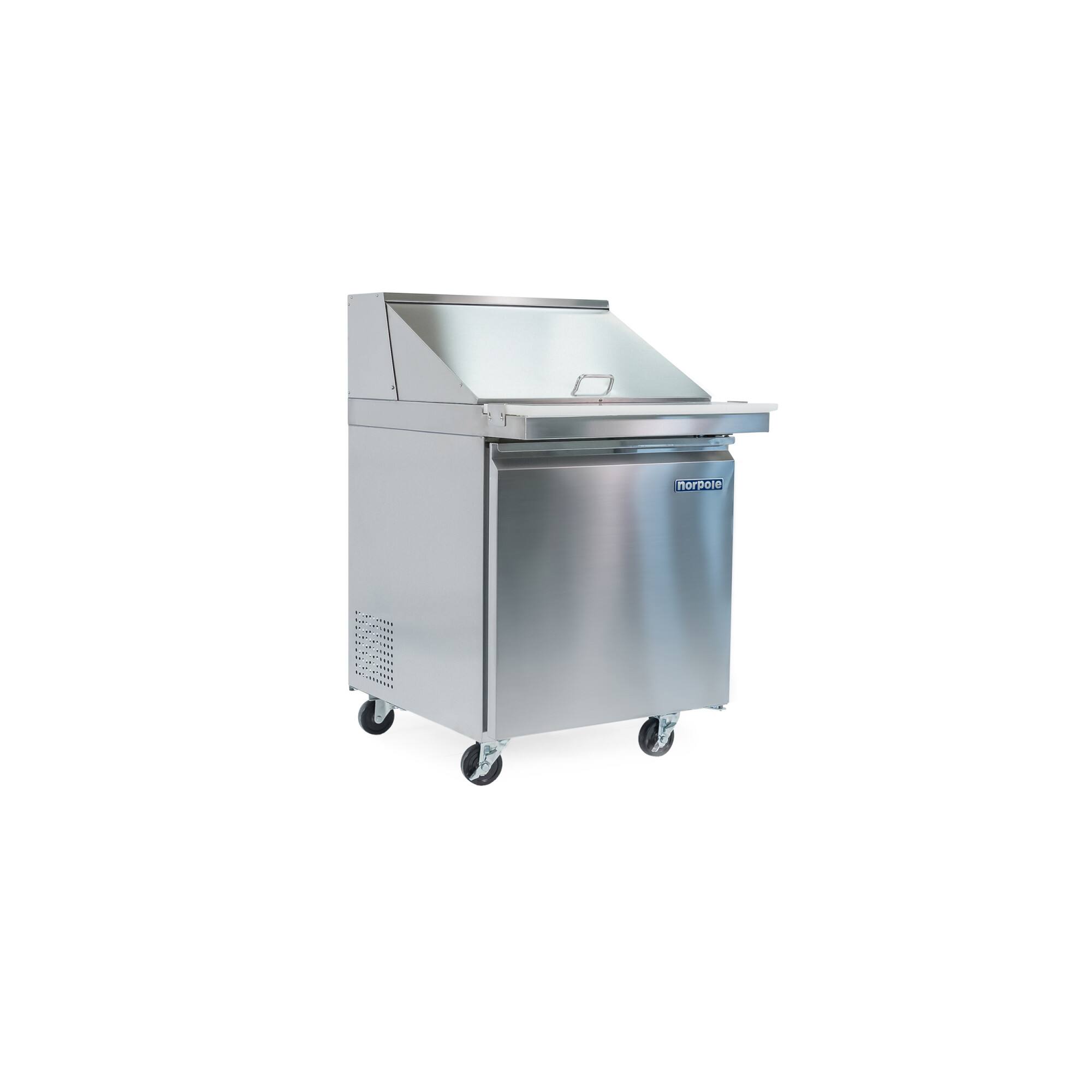 Alt View 4. Magic Chef - Commercial 6 cu. ft. Single Door Mega Top Prep Table Refrigerator in Stainless - Stainless Steel.