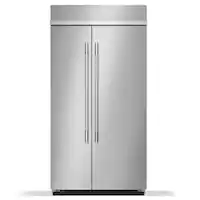 KitchenAid - 25.5 Cu. Ft. Built-In Side-by-Side Refrigerator with Platinum Interior - Stainless Steel - Front_Zoom