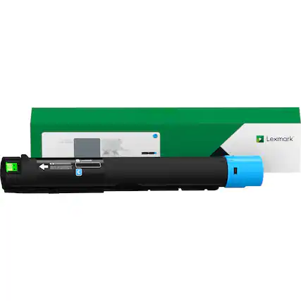 Front. Lexmark - Lexmark 85D0HC0 85D0HC0 16,500 Page-Yield Toner Cartridge - Cyan - Cyan.