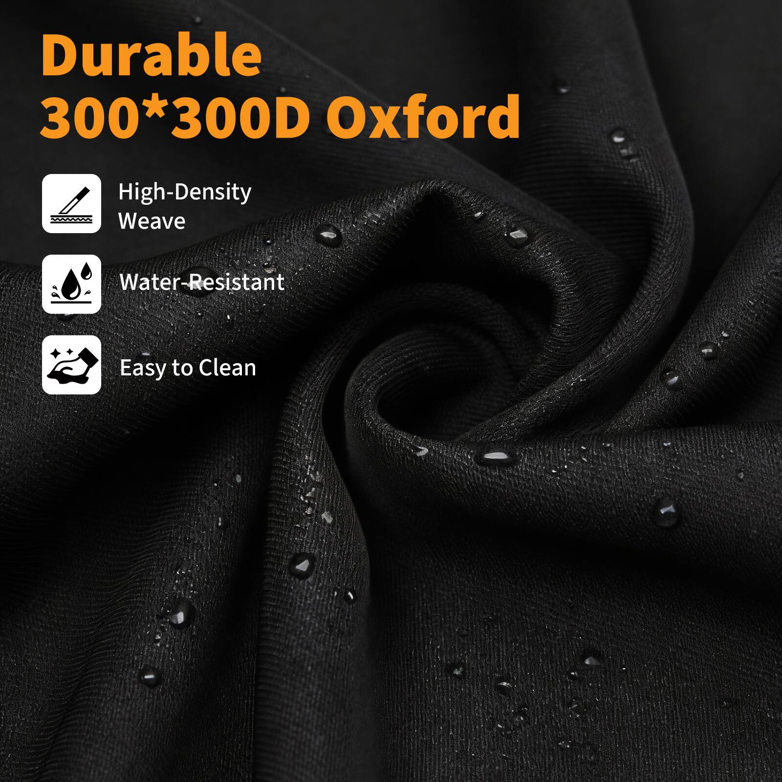 Durable 300*300D Oxford High-Density Weave Water-Resistant Easy to Clean