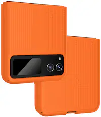 Front. Nakedcellphone - Slim Case for Motorola RAZR (2023) - Orange.