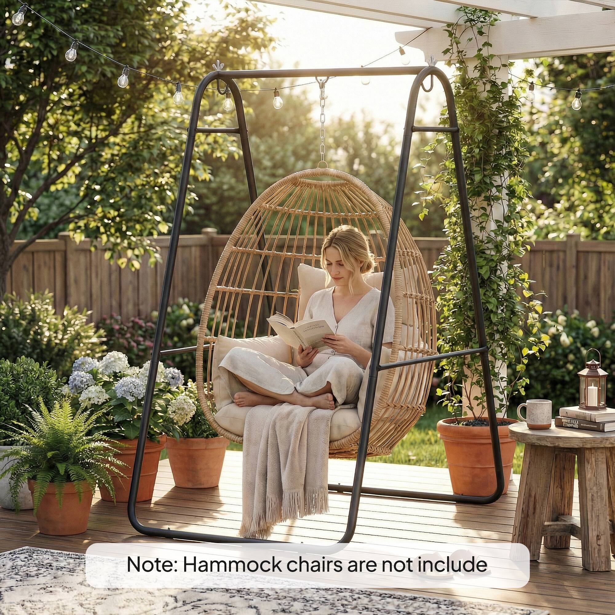 Note: Hammock chairs are not included.