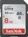 Front. SanDisk - Ultra 8GB SDHC UHS-I Memory Card - Black/Silver.