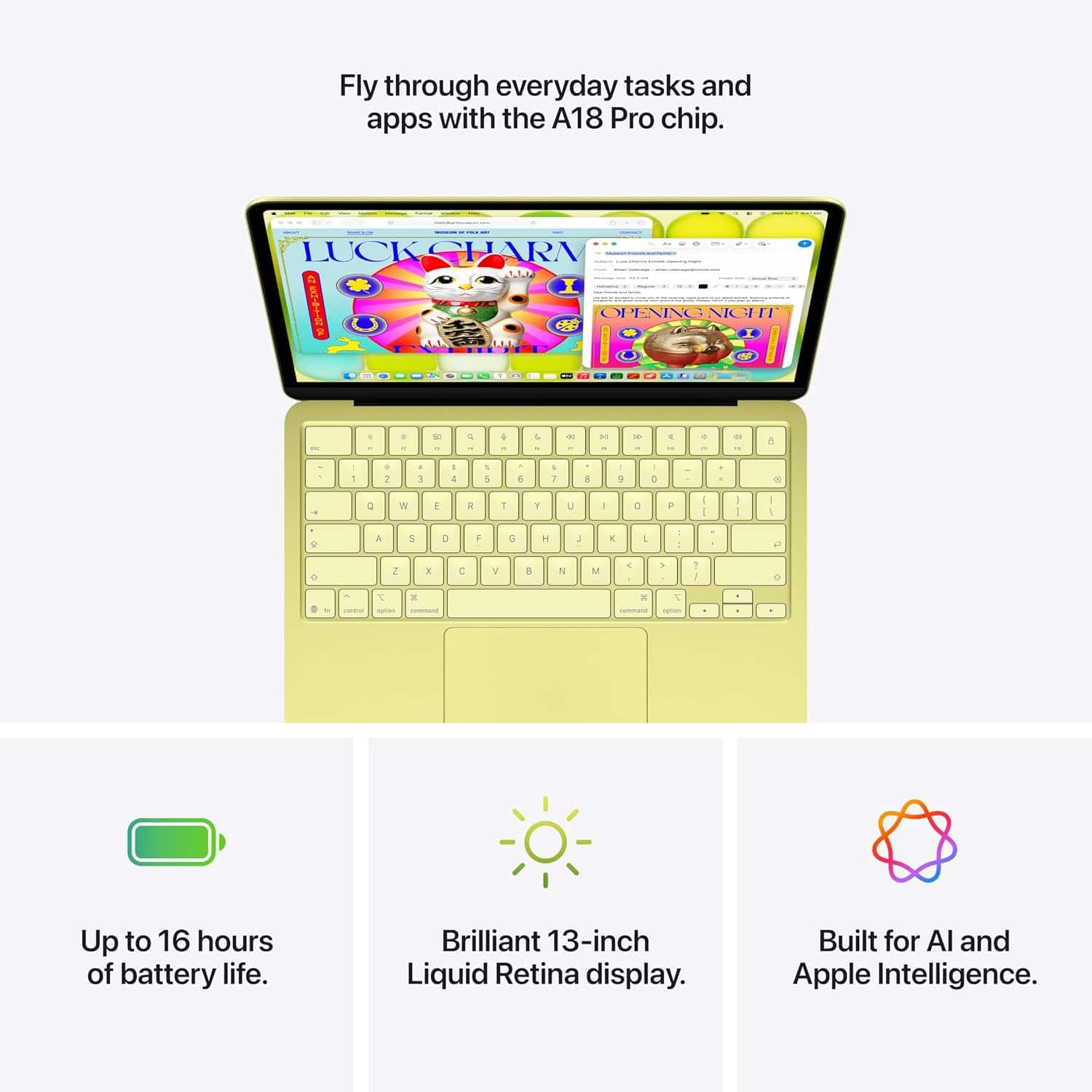 Apple MacBook Neo 13 inch Laptop A18 Pro chip with 6‑core CPU and