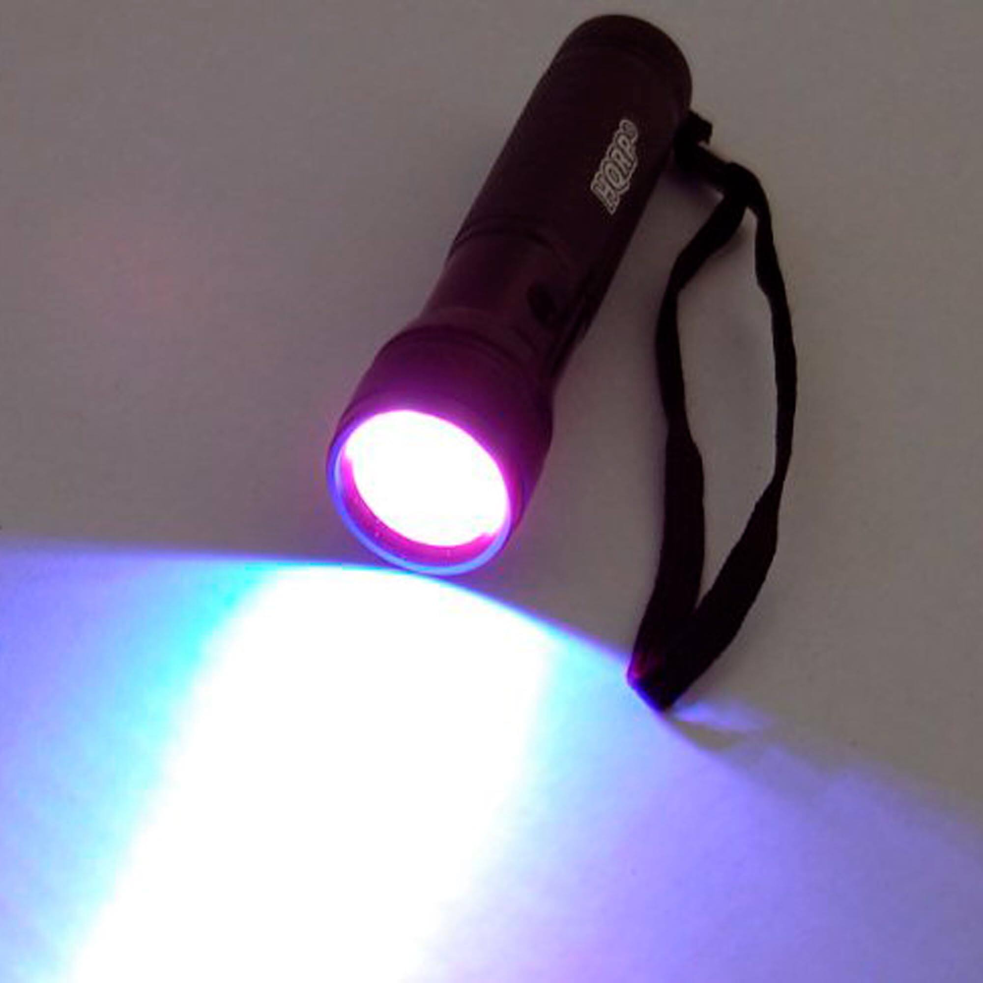 Alt View 4. HQRP - 365 nm UV Blacklight Flashlight 12 LED Aluminum Water-Resistant Leak, Pet Urine, Currency Detection.