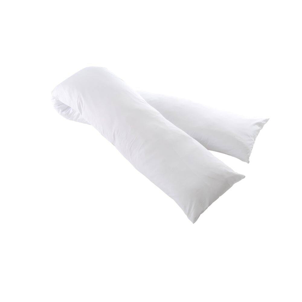 Alt View 1. Cheer Collection - Extra Replacement Cover for 15" x 100" Body Pillow - White (Pillowcase Only) - White.