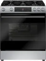 Bosch - 100 Series 5.8 Cu. Ft. Slide-In Gas Range with Self Clean and Steam Assist - Stainless Steel - Front_Zoom