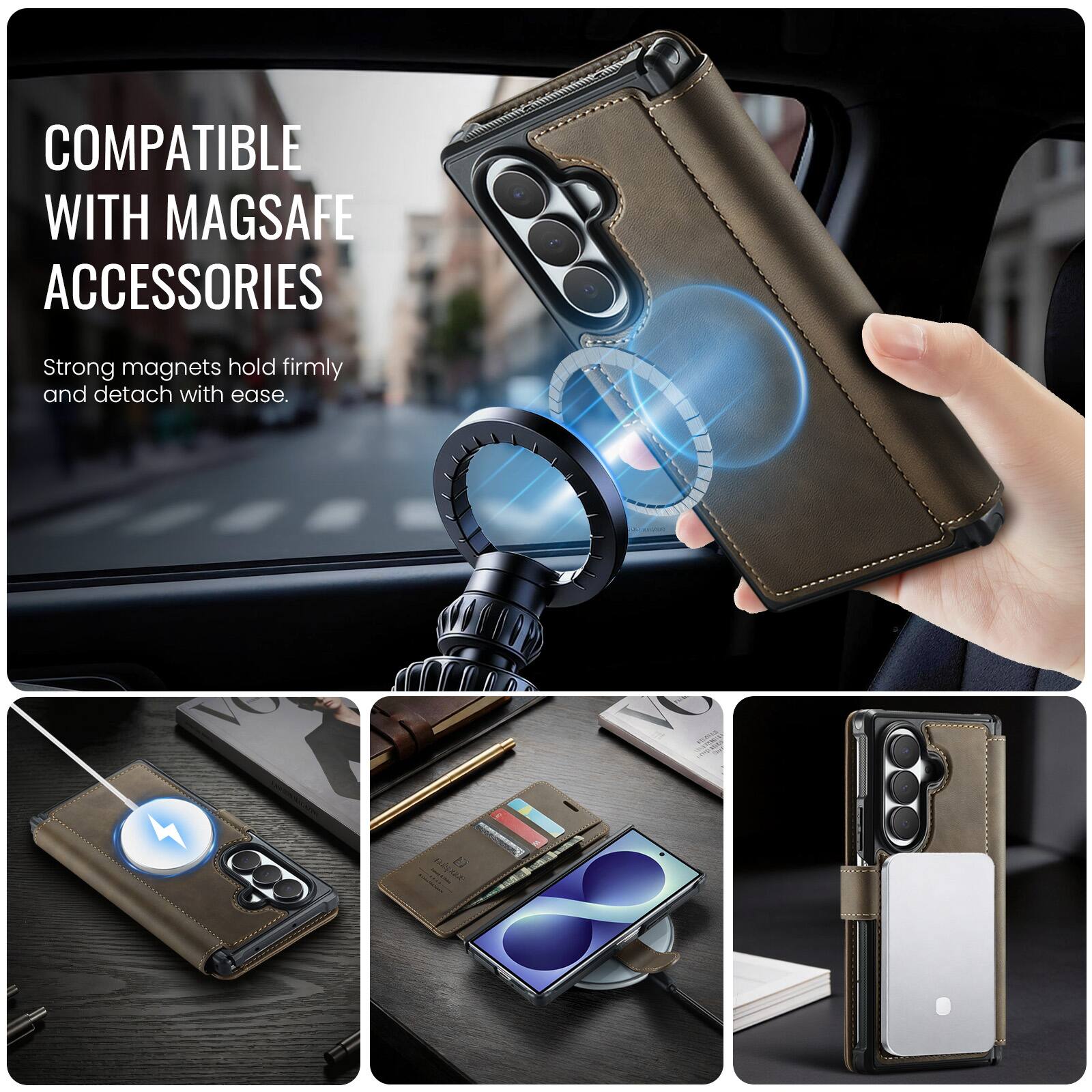 COMPATIBLE WITH MAGSAFE ACCESSORIES

Strong magnets hold firmly and detach with ease.