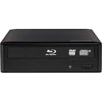 Buffalo - 12x External USB 3.0 Blu-ray Disc Double-Layer DVD±RW/CD-RW Drive - Black - Front_Standard