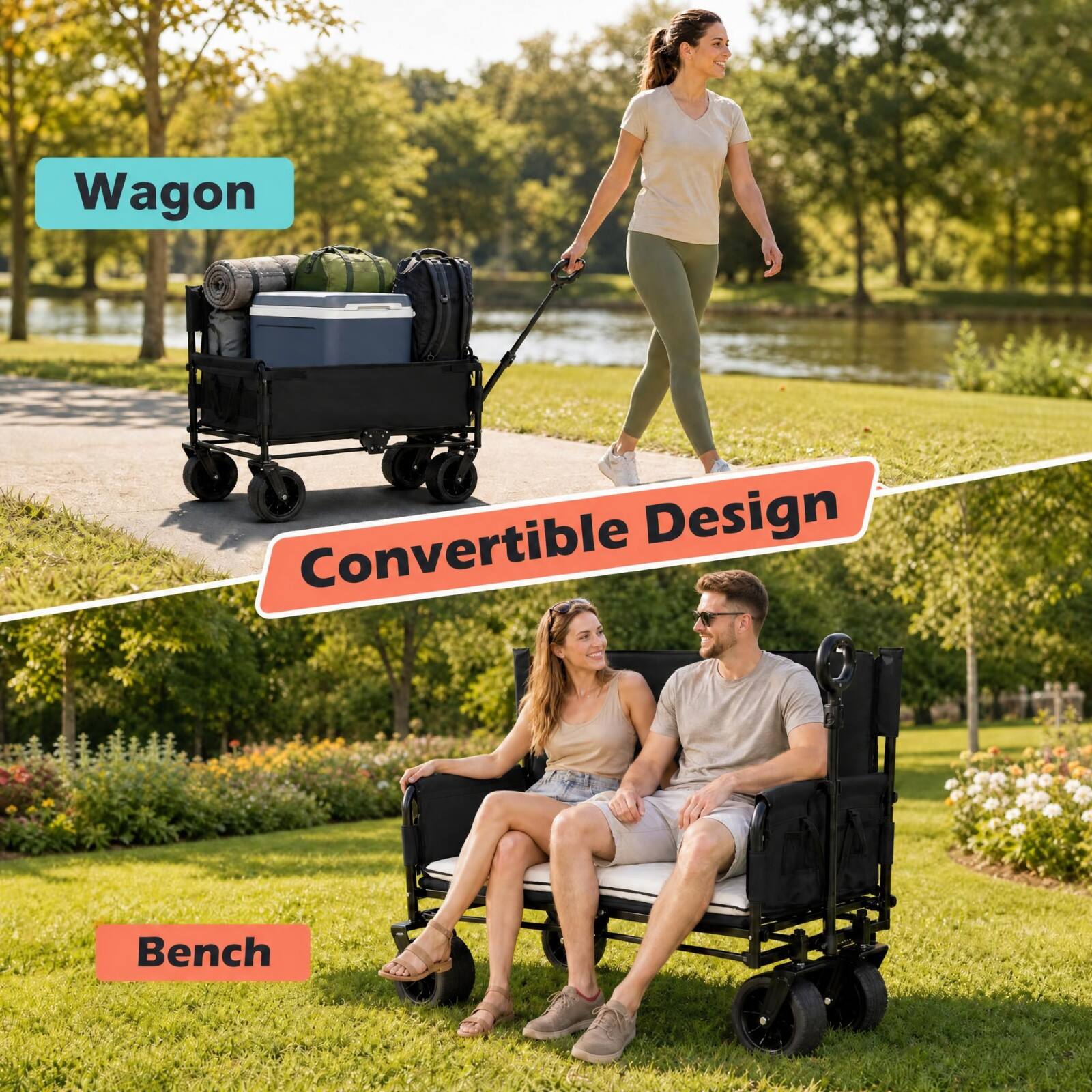 Wagon  
Convertible Design  
Bench