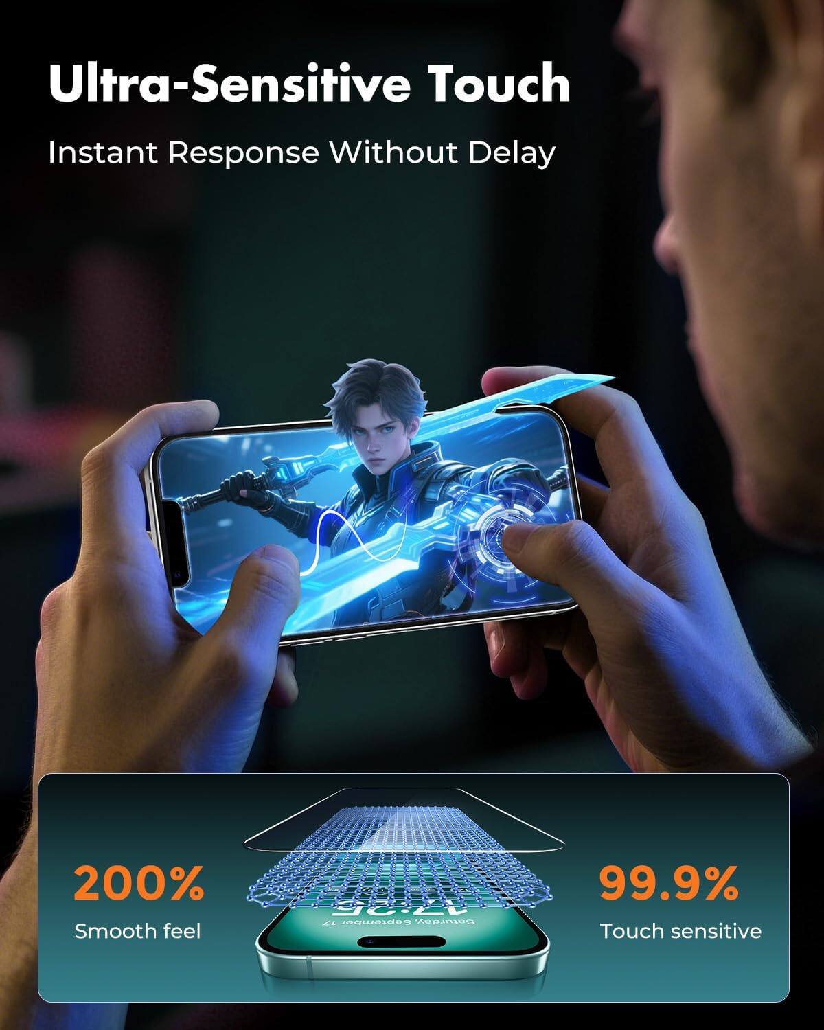 Ultra-Sensitive Touch  
Instant Response Without Delay  
200% Smooth feel  
99.9% Touch sensitive