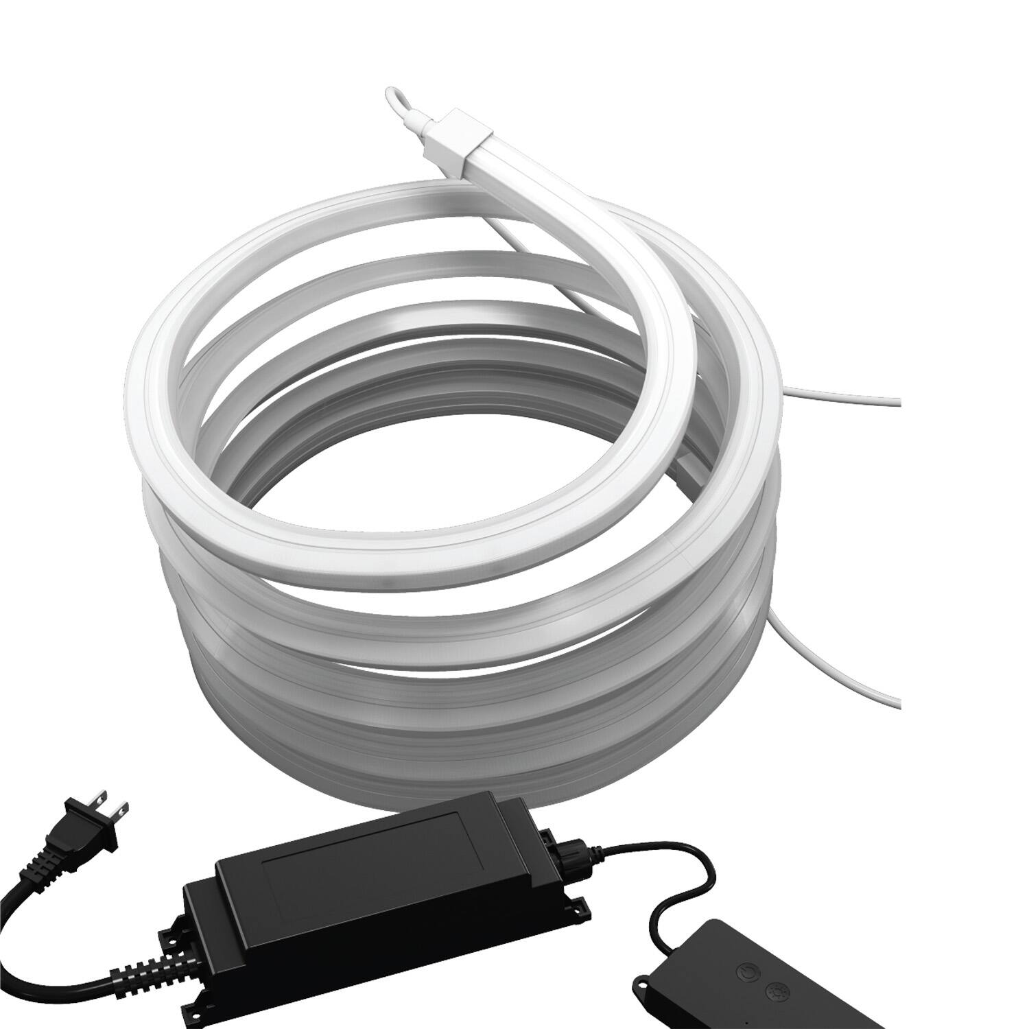 Alt View 1. Cync - Cync 16 foot Outdoor Wet Rated Bluetooth/Wi-Fi Color Changing Smart LED Light Strip - Full Color.