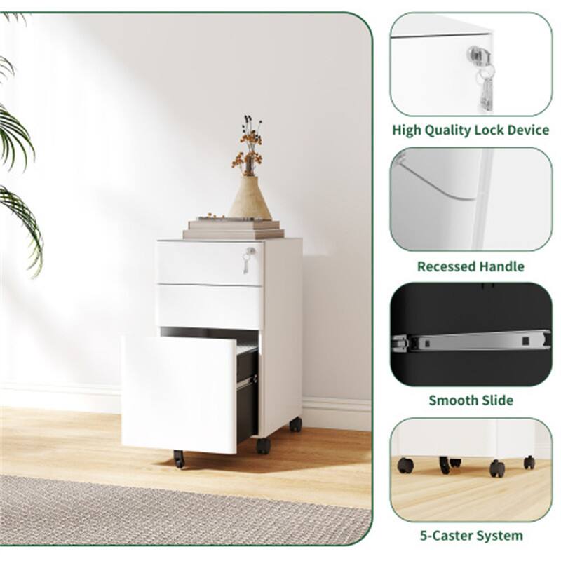 High Quality Lock Device  
Recessed Handle  
Smooth Slide  
5-Caster System