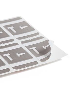 Alt View 3. Smead - Smead AlphaZ ACCS Color-Coded Alphabetic Labels, T, Gray, 100/Pack (67190) - Gray/Silver.