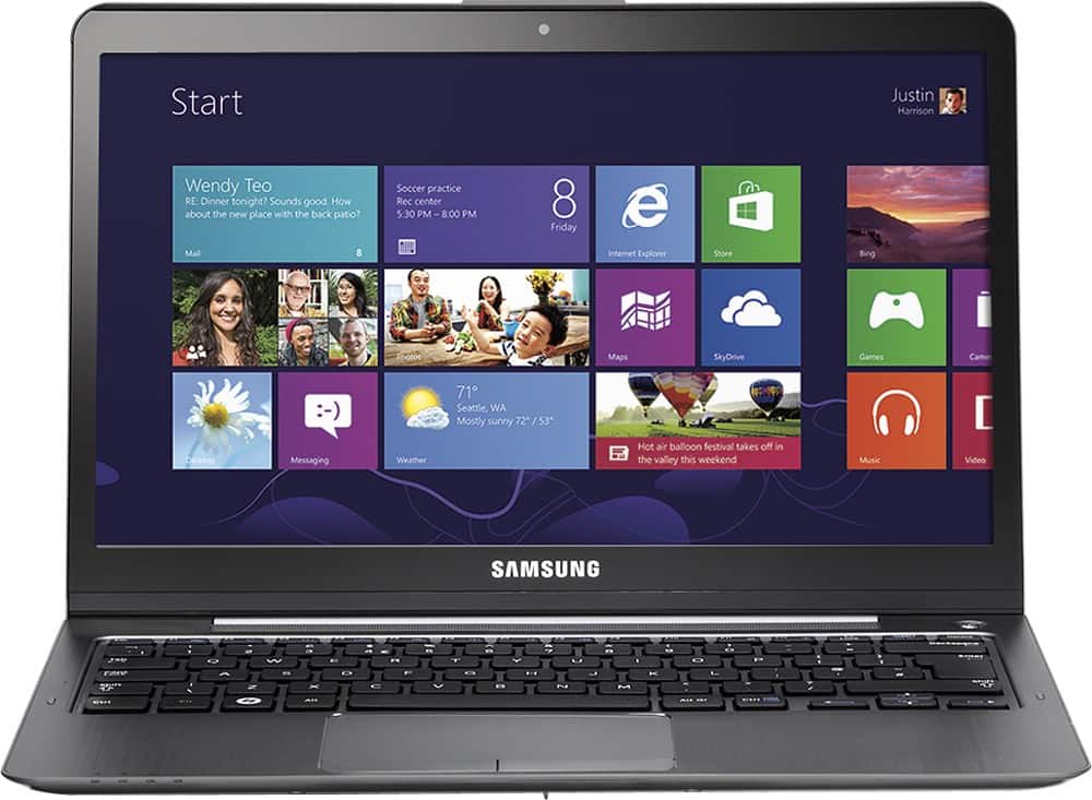 Front Zoom. Samsung - Geek Squad Certified Refurbished Series 5 Ultrabook 13.3" Touch-Screen Laptop - 4GB Memory - Titan Silver.