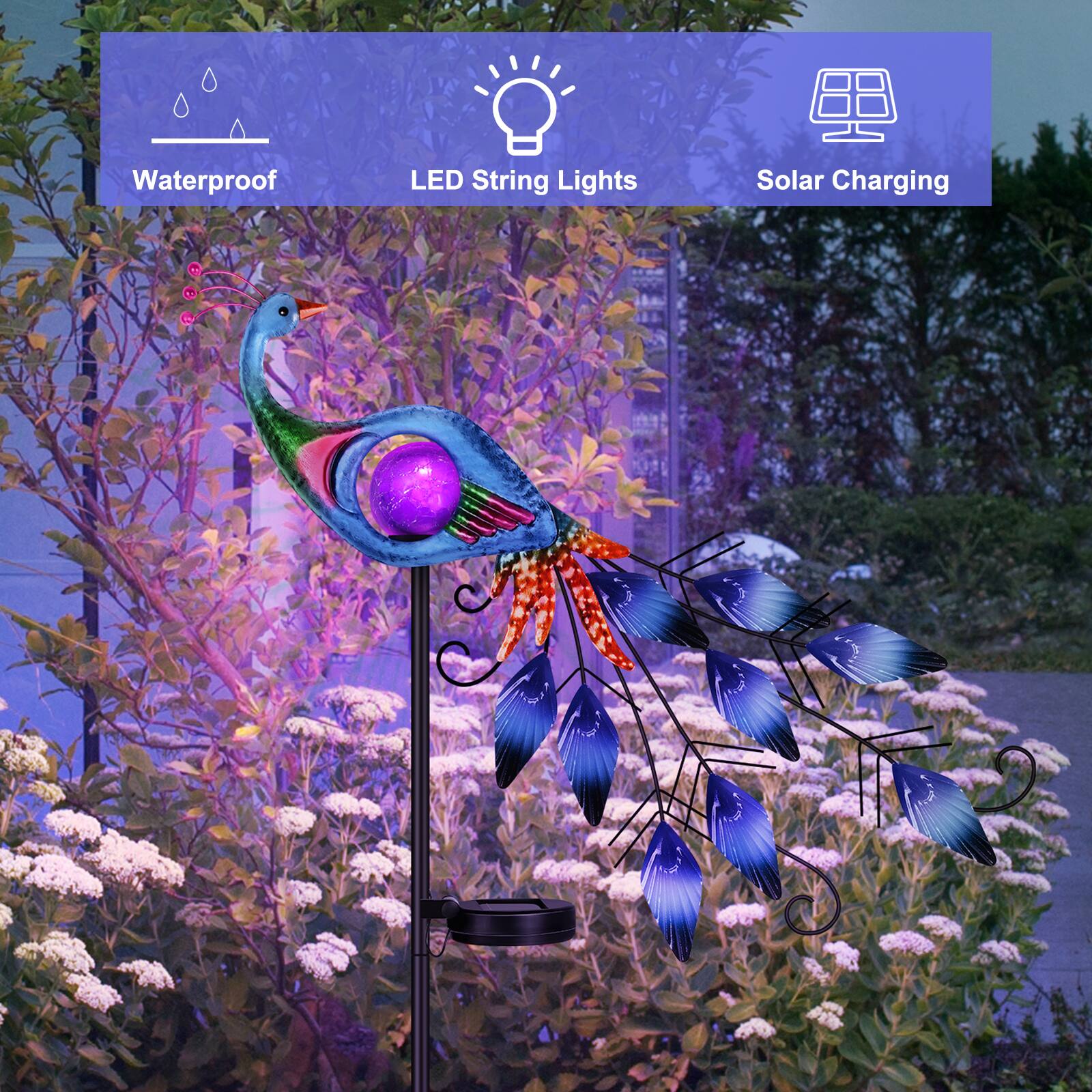 Waterproof LED String Lights Solar Charging