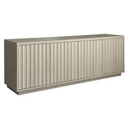 Hudson&Canal - Bourne Rectangular Fluted TV Stand for TV's up to 75" - Alder White