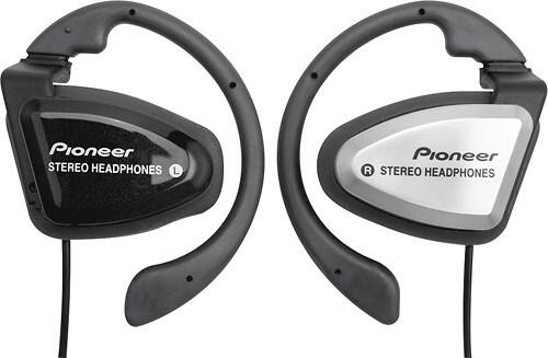 Front Standard. Pioneer - Clip-On Headphones - Black/Silver.
