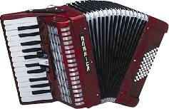 Front Standard. Hohner - Accordion - Red Pearl.