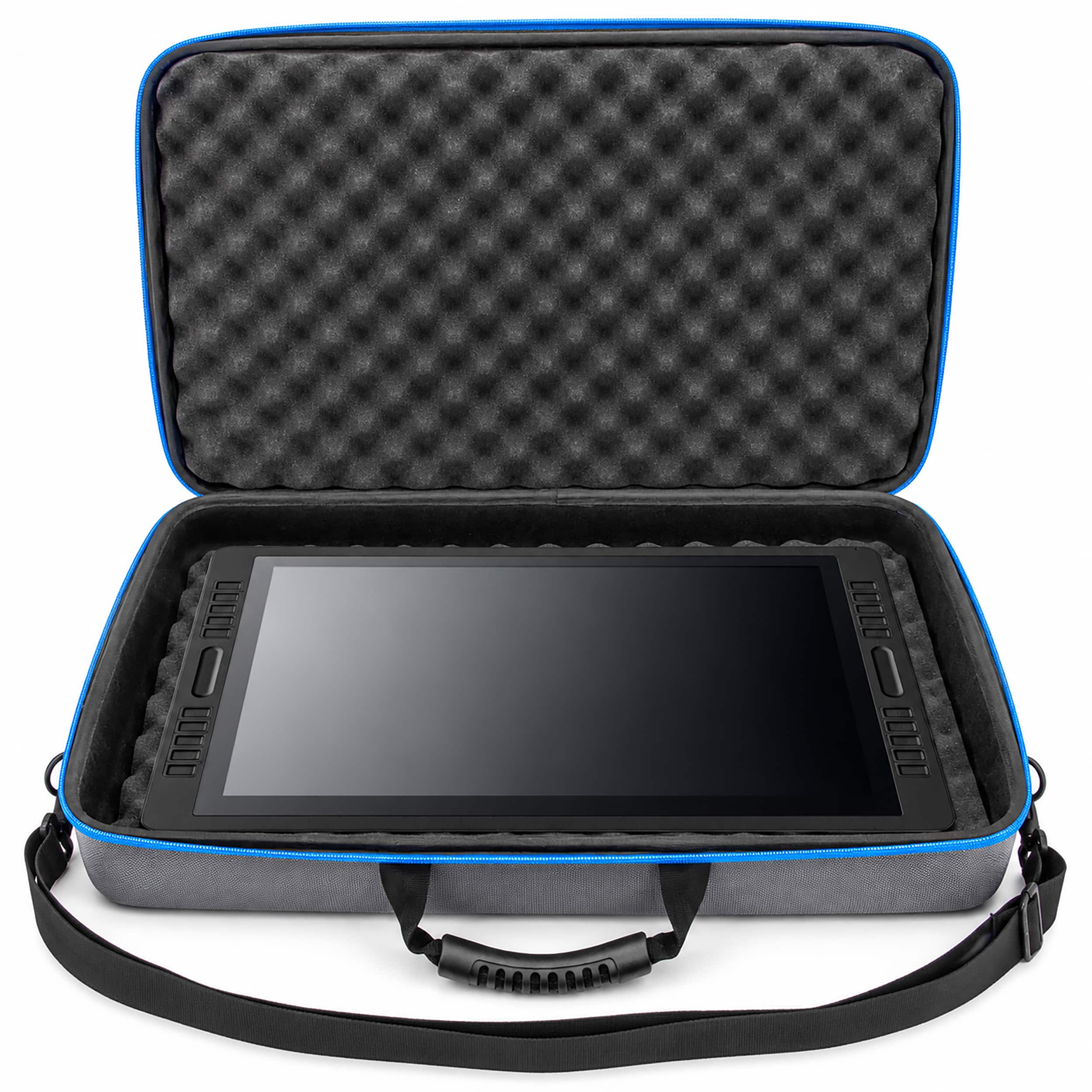 CASEMATIX - Drawing Tablet Case for Wacom Cintiq Pro 22 Graphics Tablet, Huion Kamvas 22 Plud and More - Storage Case Only - Gray