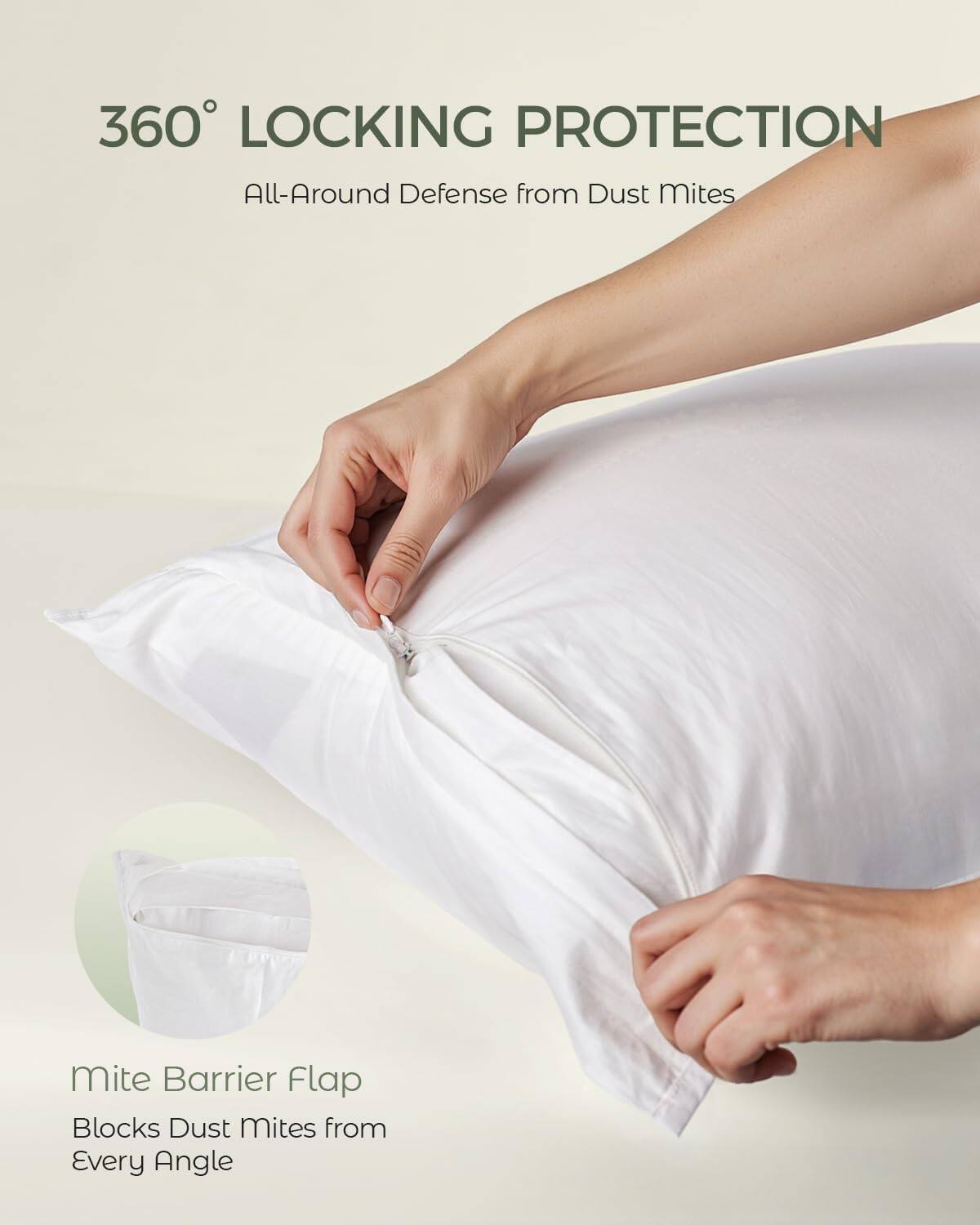 360° LOCKING PROTECTION  
All-Around Defense from Dust Mites  

Mite Barrier Flap  
Blocks Dust Mites from Every Angle