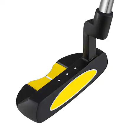 Front. Costway - Costway 27 Inch Junior Mallet Putter for Kids with Stainless Steel Shaft and Headcover Yellow - Yellow.