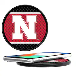 Keyscaper - Nebraska Huskers 15 Watt Wireless Induction Charger - Multicolor