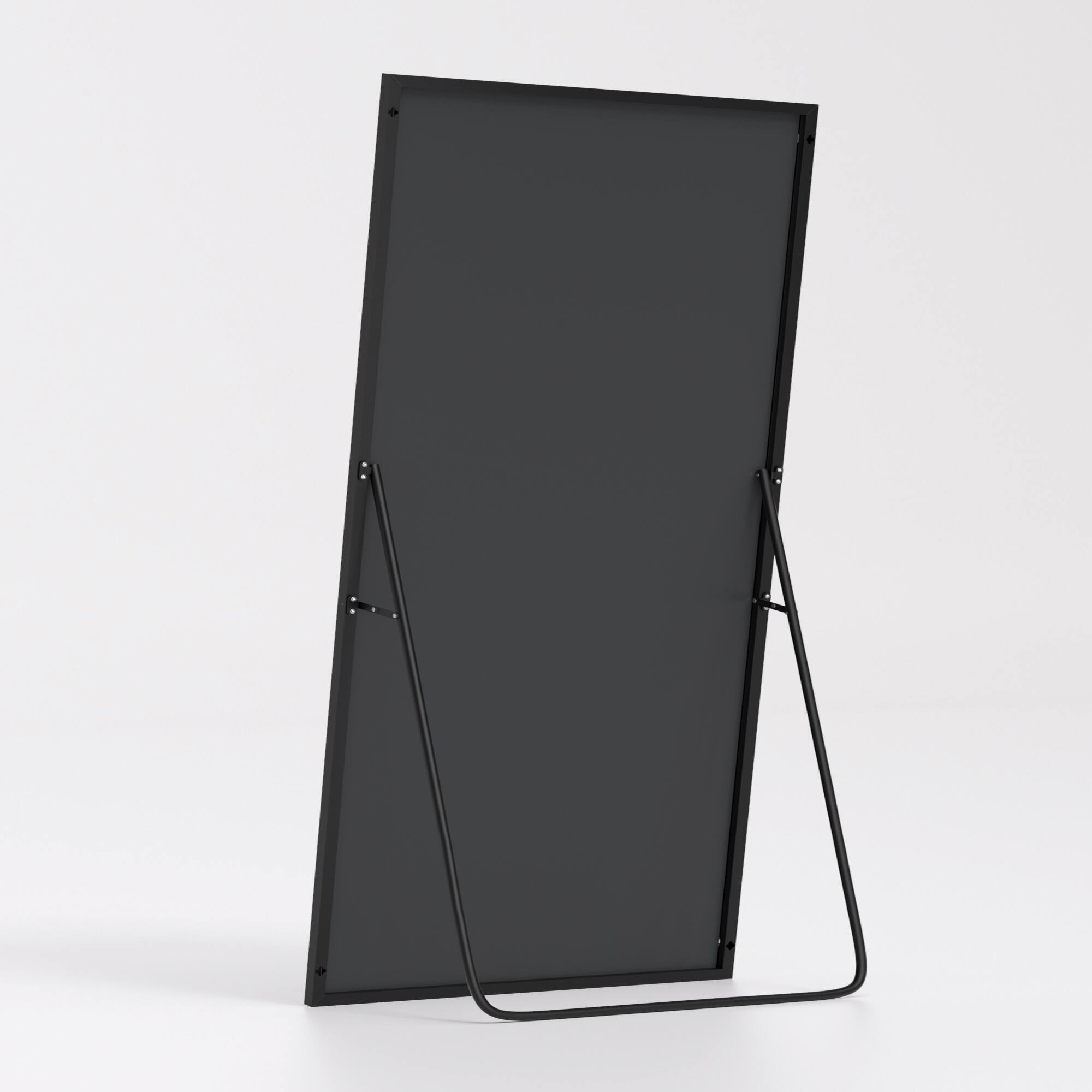 Back. PexFix - 75"x38" Full Length Mirror with Gold Frame Shatterproof Tempered Glass Floor Mirror Wall-Mounted/Freestanding Standing - Black.