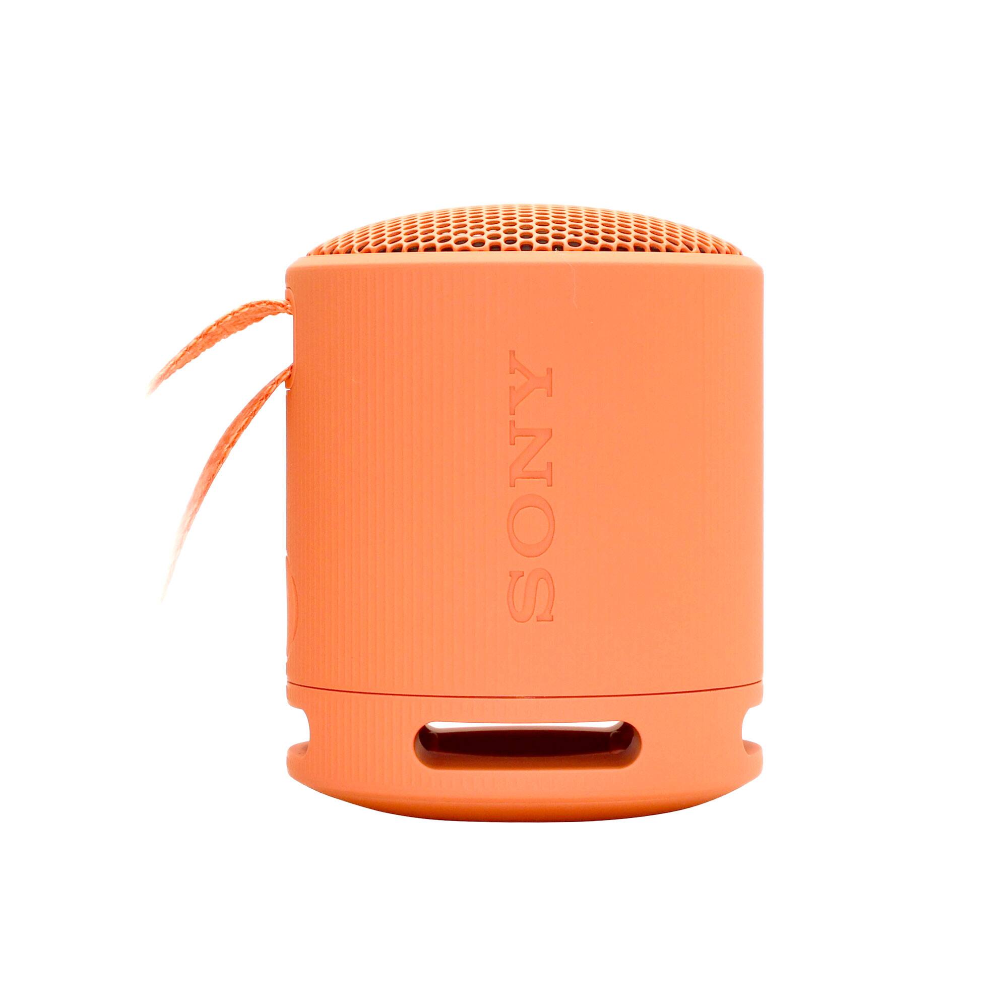 Angle. Sony - 2x Sony XB100 Portable Waterproof Bluetooth Speaker Orange - Dual Pack - Orange.